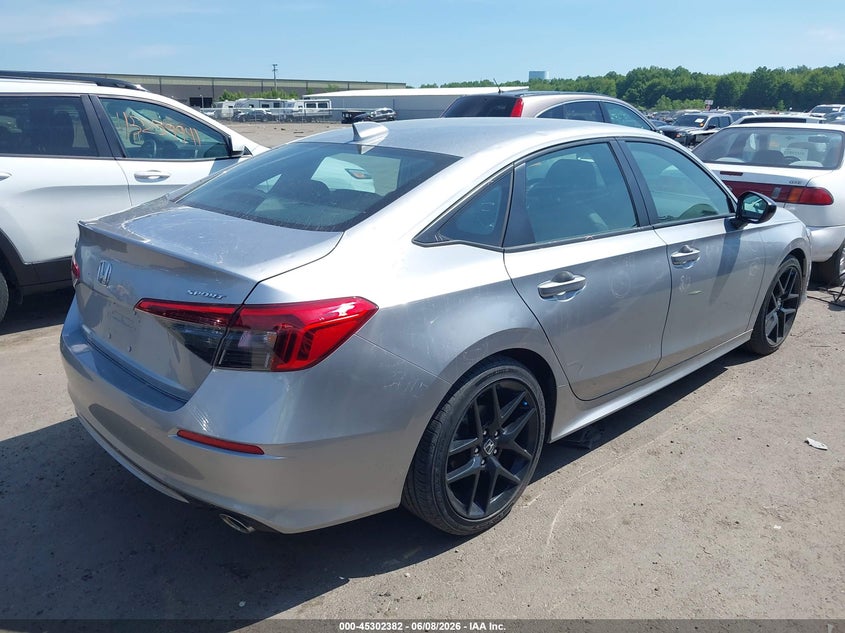 Vin: 2hgfe2f55rh581449, lot: 45800245, honda civic sport 20244