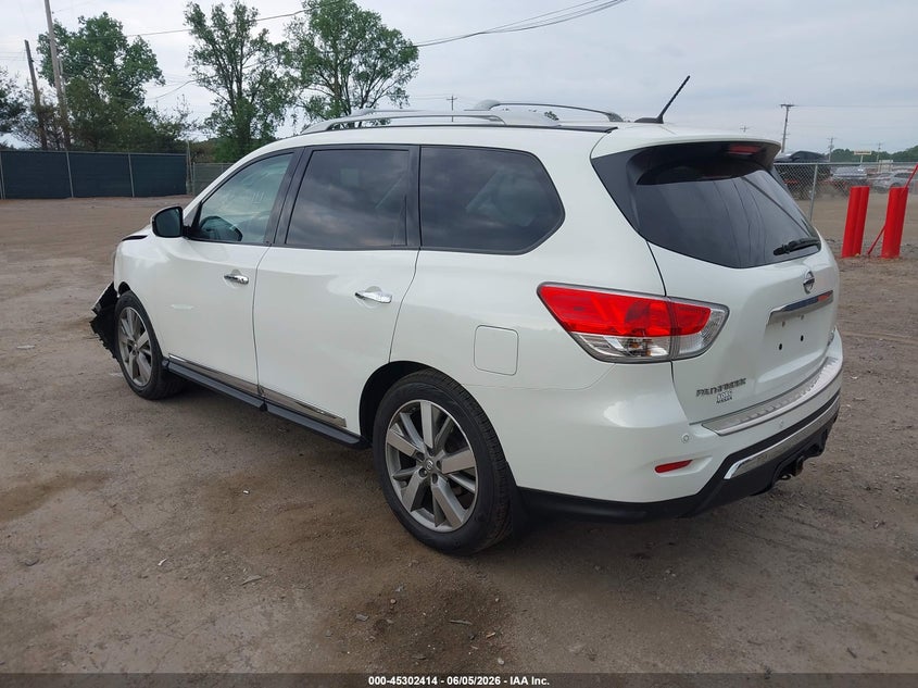 Vin: 5n1ar2mm2fc687505, lot: 45800277, nissan pathfinder platinum 20153