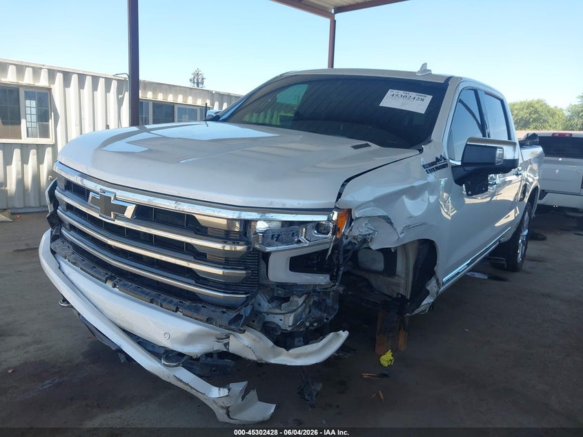 Vin: 1gcudje86pz278918, lot: 45800290, chevrolet silverado 1500 4wd  short bed high country 20232