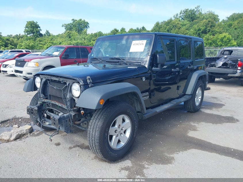 Vin: 1c4bjwdg1hl731630, lot: 45800299, jeep wrangler unlimited sport 4x4 20172