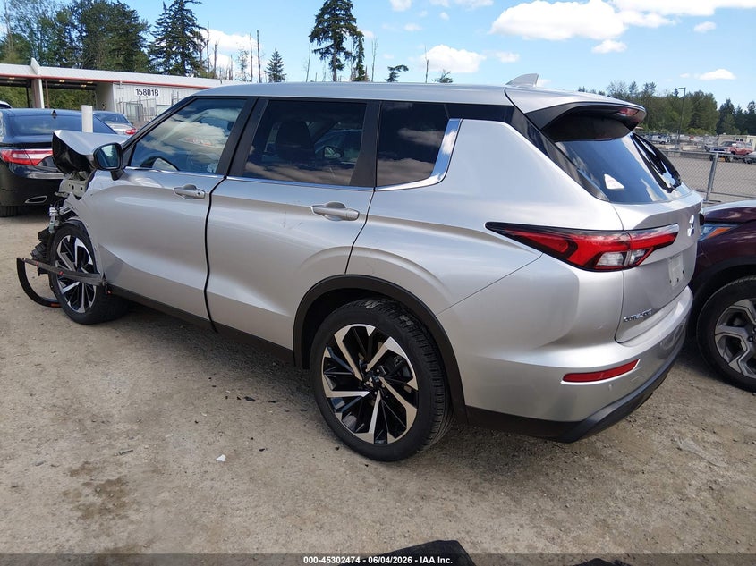 Vin: ja4j4ta88nz032478, lot: 45800337, mitsubishi outlander es 2.5 s-awc 20223