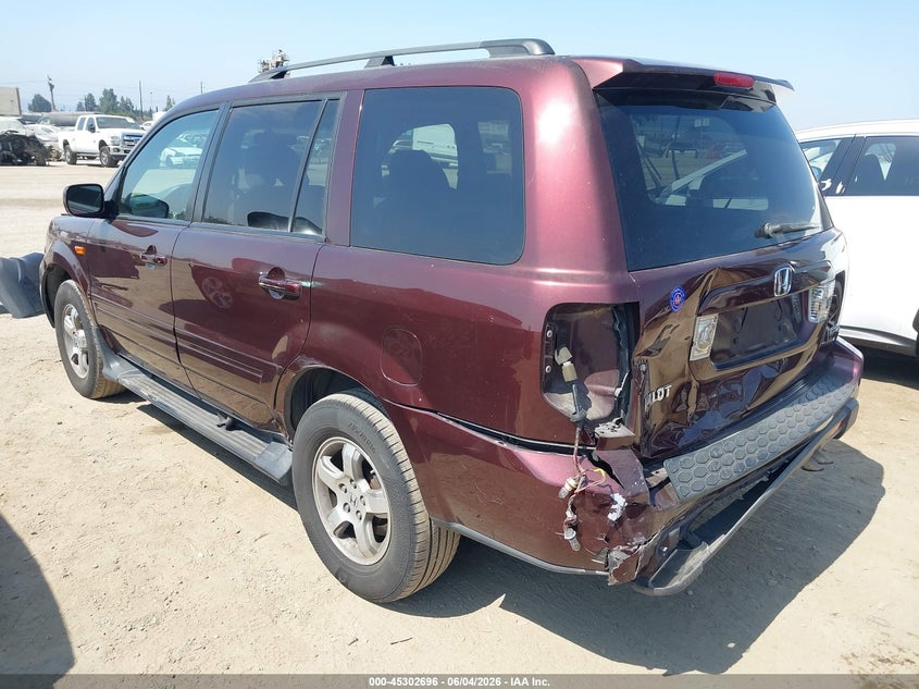 2007 Honda Pilot Ex VIN: 2HKYF18427H528408 Lot: 45302696