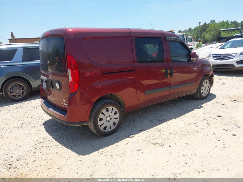 Vin: zfbhrfbb7k6l95498, lot: 45800564, ram promaster city slt 20194