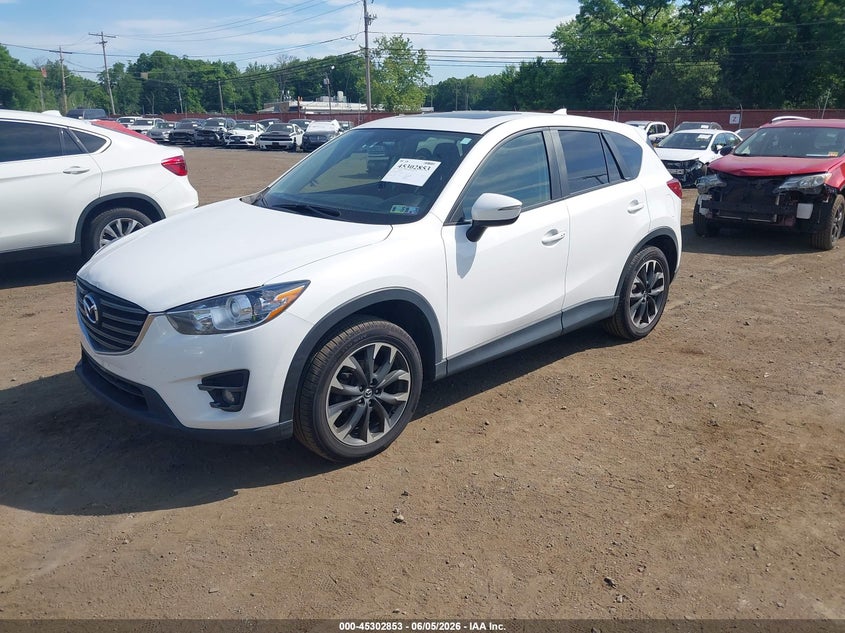 Vin: jm3ke4dy0g0857793, lot: 45800716, mazda cx-5 grand touring 20162