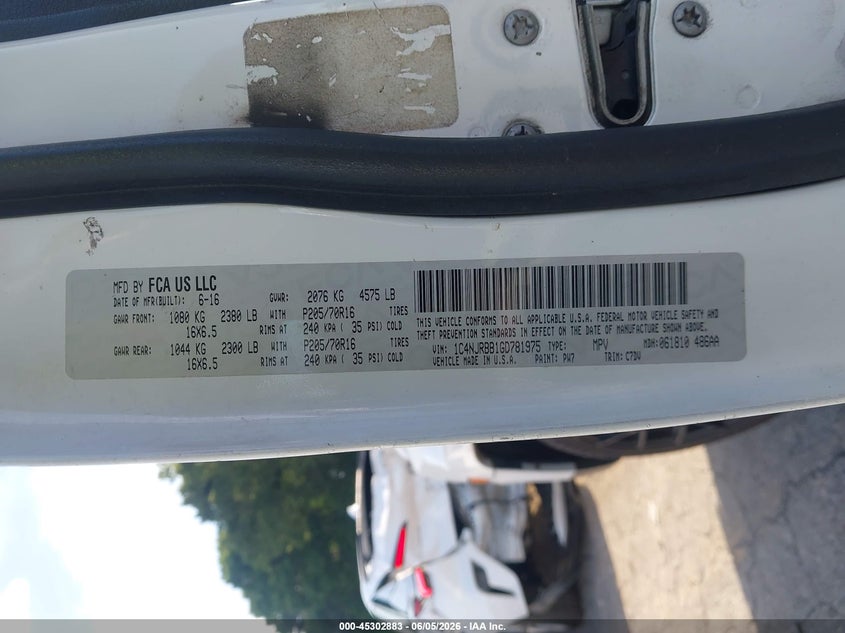 JEEP PATRIOT 2016 VIN 1C4NJRBB1GD781975