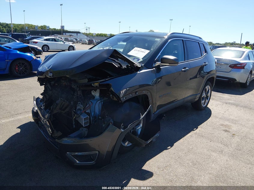 Vin: 3c4njdcb9jt360511, lot: 45800864, jeep compass limited 4x4 20182
