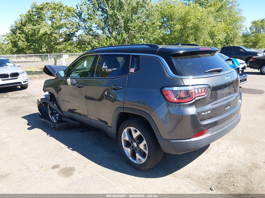 Vin: 3c4njdcb9jt360511, lot: 45800864, jeep compass limited 4x4 20183