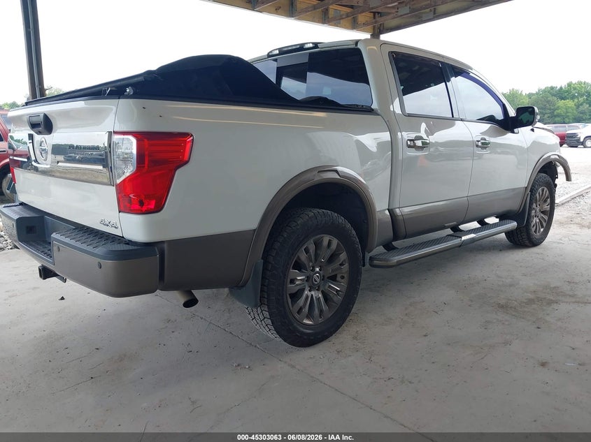 Vin: 1n6aa1e55jn510888, lot: 45800926, nissan titan platinum reserve 20184