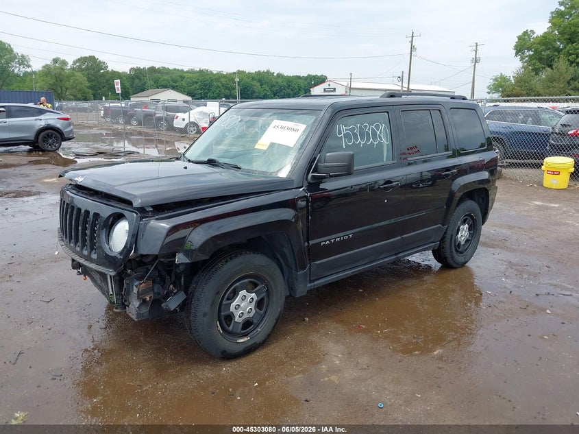 Vin: 1c4njpba3fd280449, lot: 45800943, jeep patriot sport 20152