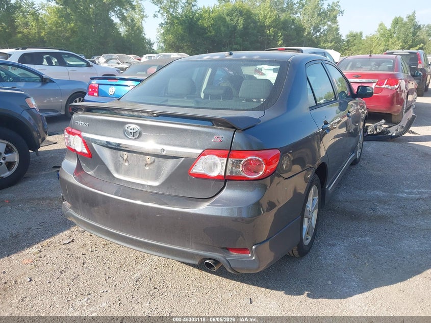 2012 Toyota Corolla 1.8 S grey Lot 111045303118 Vin 2T1BU4EE4CC874578
