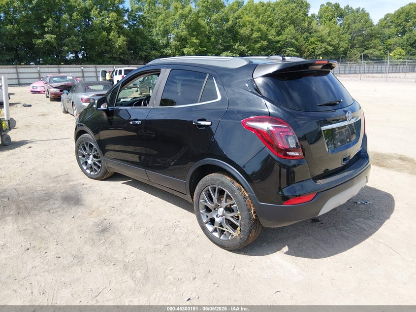 Vin: kl4cj1sm6kb715897, lot: 45801054, buick encore fwd sport touring 20193