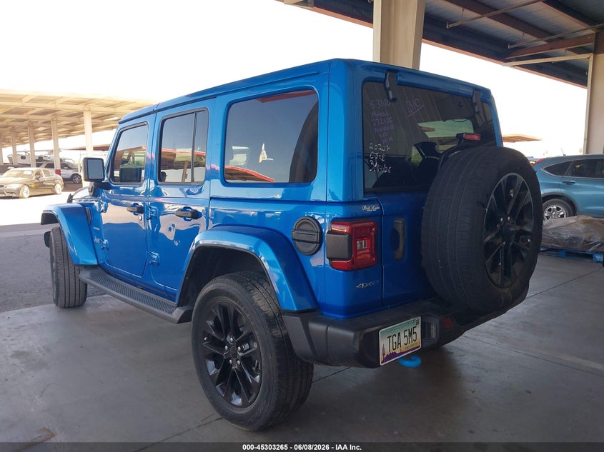 Vin: 1c4jjxp64nw272138, lot: 45801128, jeep wrangler 4xe unlimited sahara 4x4 20223