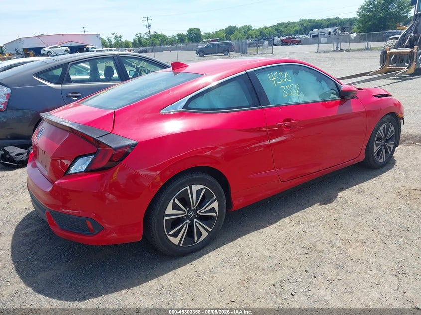 Vin: 2hgfc3b79hh357828, lot: 45801222, honda civic ex-l 20174
