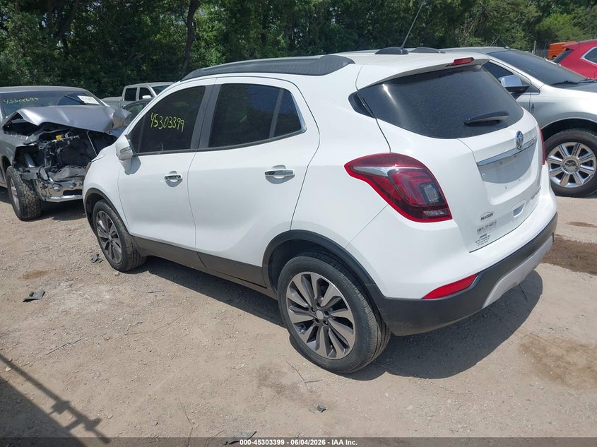 Vin: kl4cjbsb1hb129718, lot: 45801262, buick encore preferred ii 20173