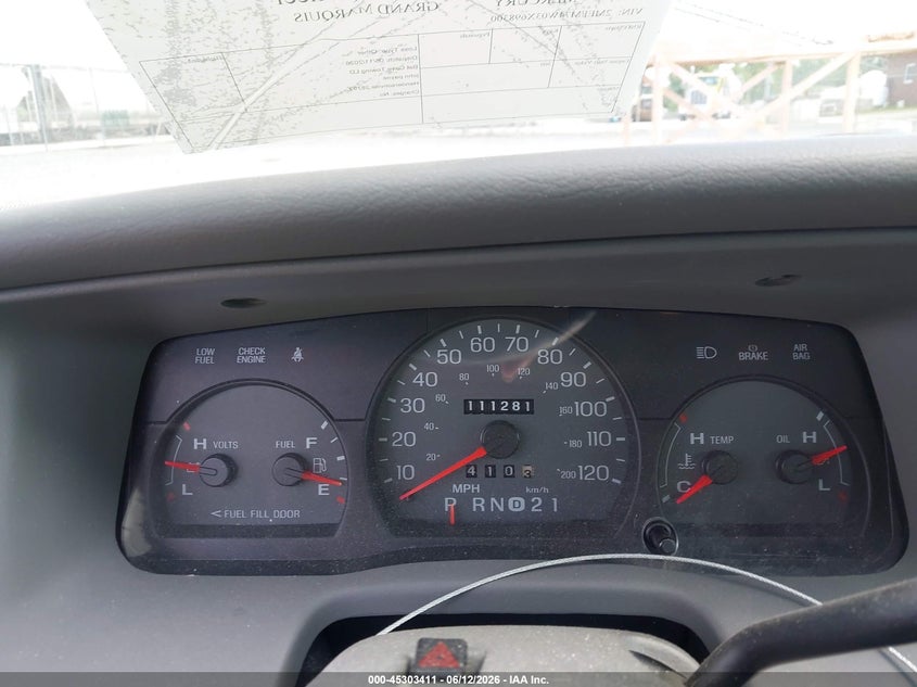2003 Mercury Grand Marquis Gs VIN: 2MEFM74W03X698300 Lot: 45303411