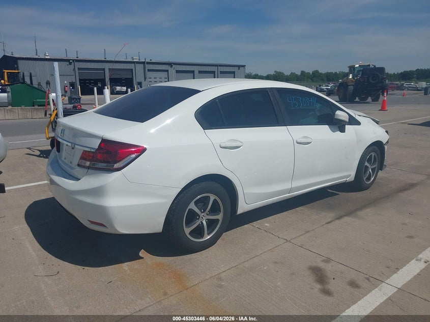 Vin: 19xfb2f70fe103813, lot: 45801309, honda civic se 20154
