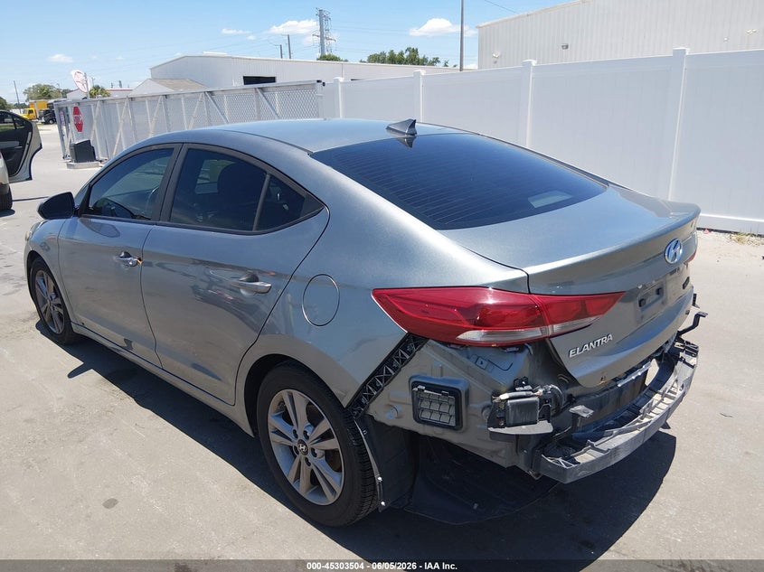 Vin: kmhd84lf6ju537043, lot: 45801367, hyundai elantra sel 20183