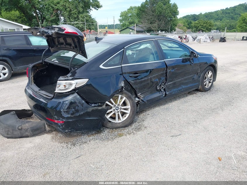 Vin: 5npe24afxgh429217, lot: 45801398, hyundai sonata se 20164