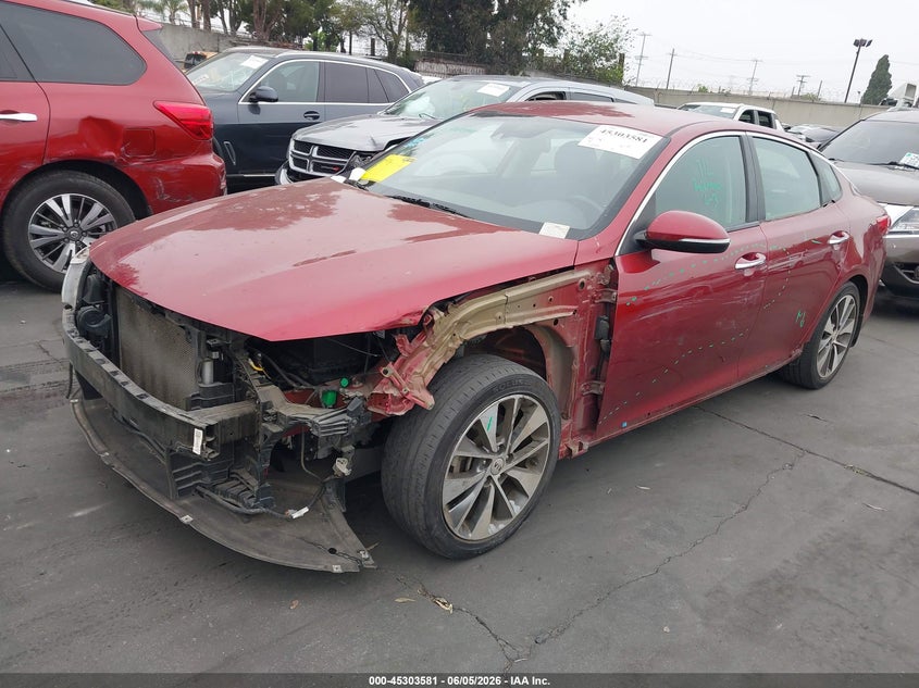 Vin: 5xxgt4l32kg304161, lot: 45801444, kia optima s 20192