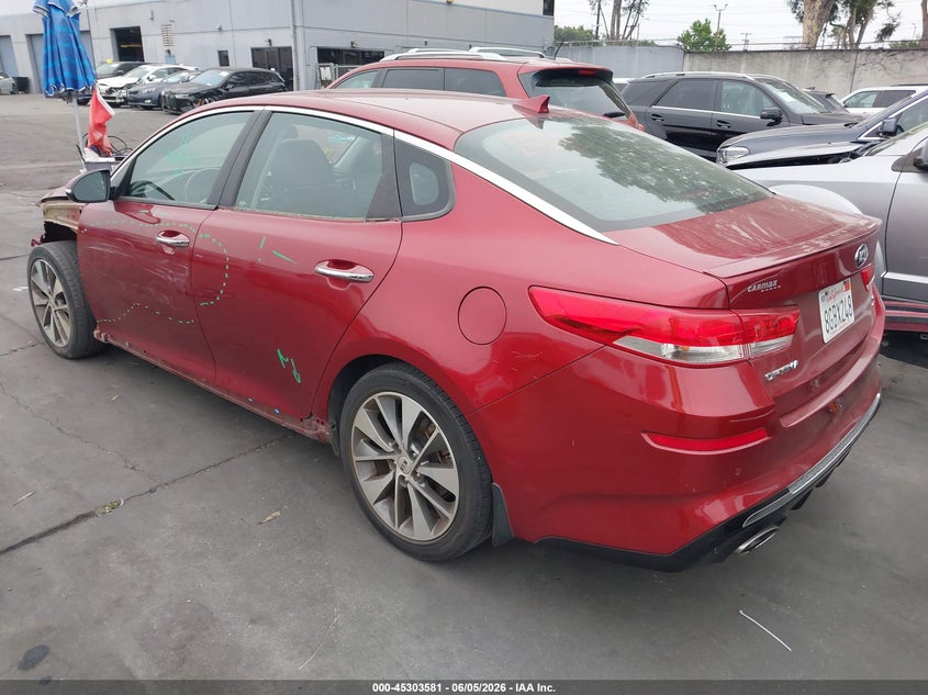 Vin: 5xxgt4l32kg304161, lot: 45801444, kia optima s 20193
