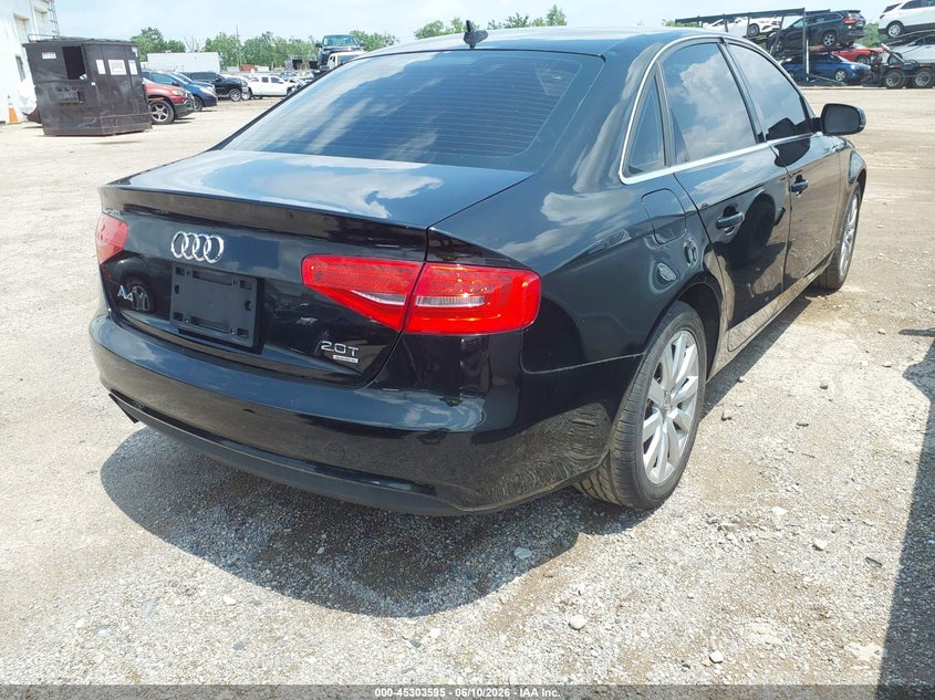 Vin: waubfaflxdn007834, lot: 45801458, audi a4 2.0t premium 20134