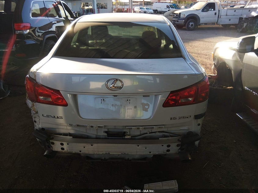 2006 Lexus Is 250 VIN: JTHBK262765018920 Lot: 45303719