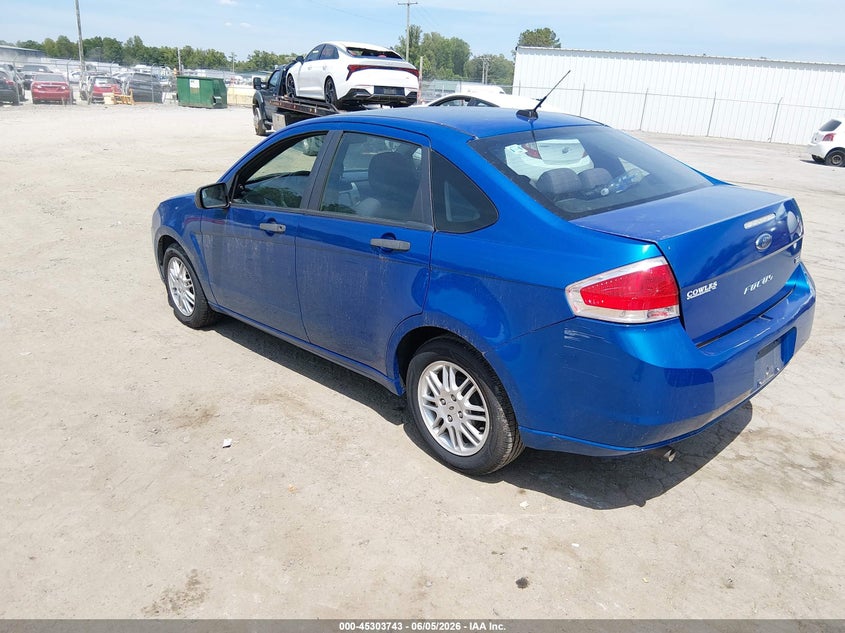Vin: 1fahp3fn9bw192186, lot: 45801608, ford focus se 20113