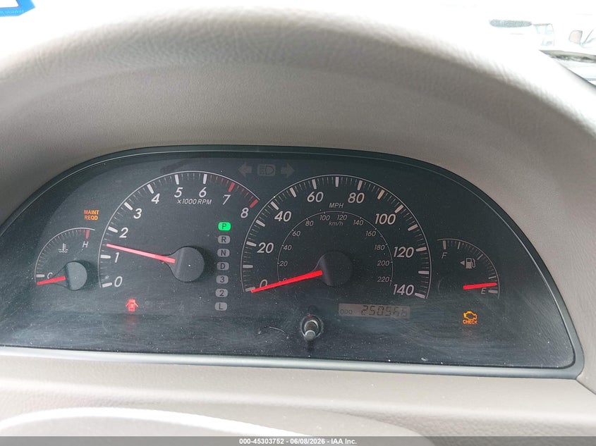 2005 TOYOTA CAMRY SEDAN 2.4L I-4 DOHC, VVT, 160HP