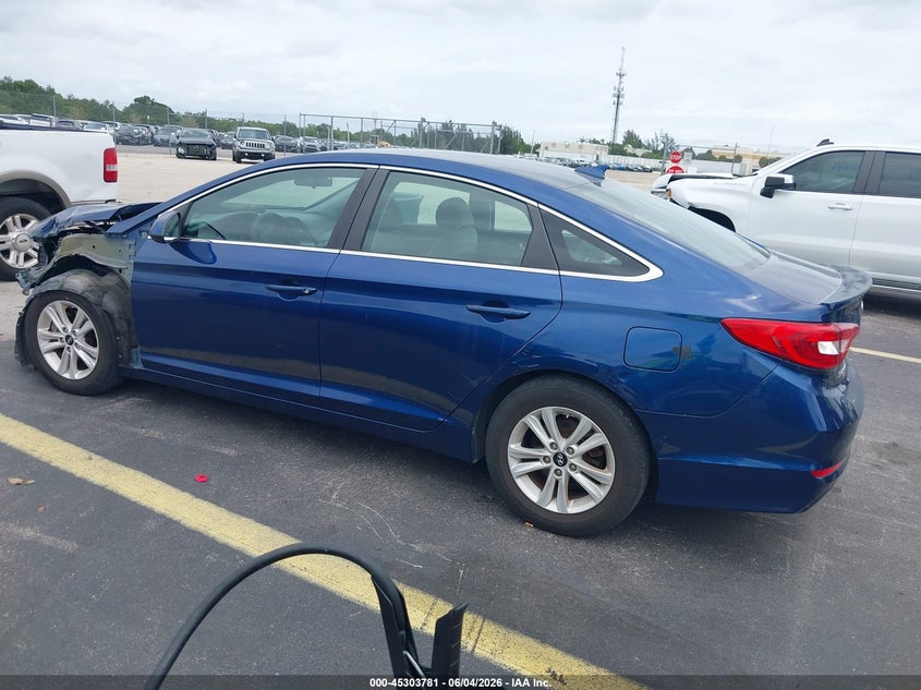 Vin: 5npe24af4hh568972, lot: 45801644, hyundai sonata 20173