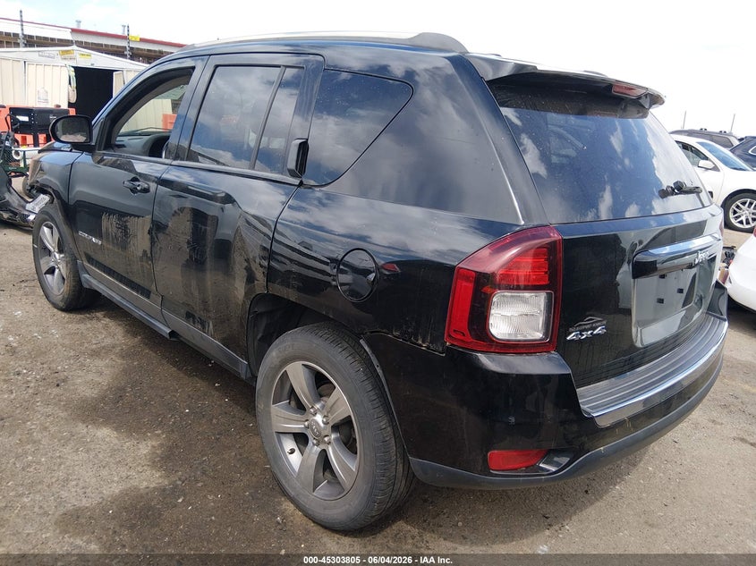Vin: 1c4njdeb2gd709486, lot: 45801668, jeep compass high altitude edition 20163
