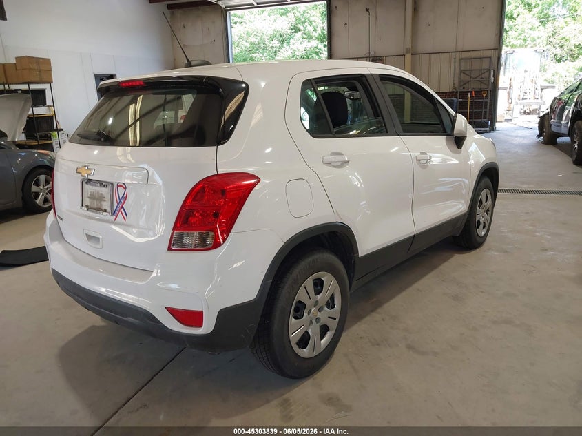 Vin: 3gncjksb2jl393631, lot: 45801702, chevrolet trax ls 20184