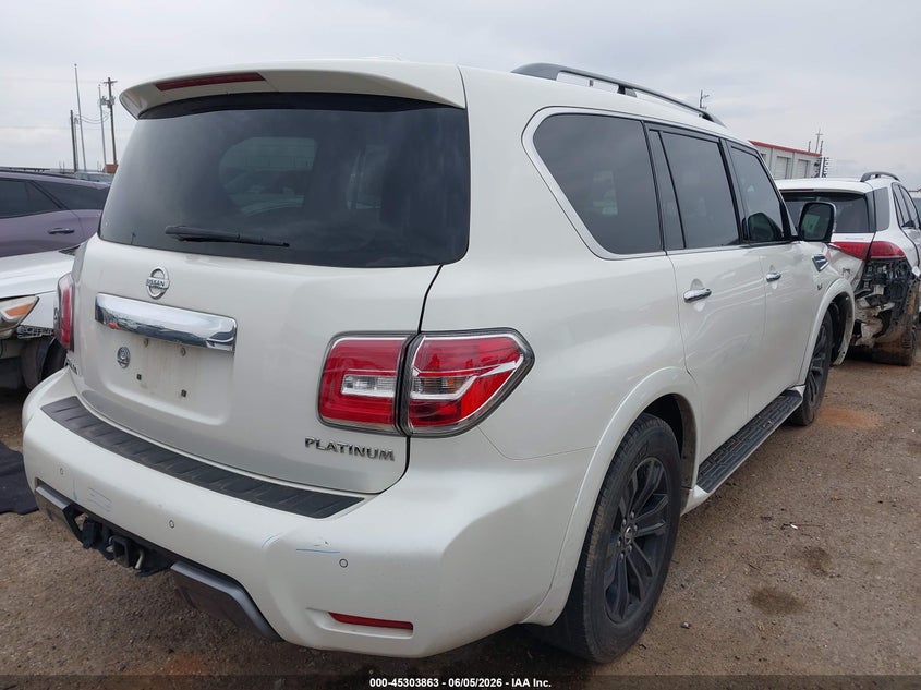 Vin: jn8ay2nf2l9360509, lot: 45801726, nissan armada platinum 2wd 20204