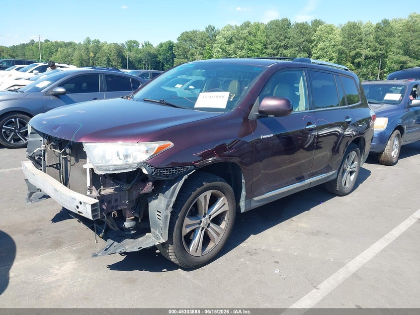 Vin: 5tdyk3eh9cs067078, lot: 45801751, toyota highlander limited v6 20122