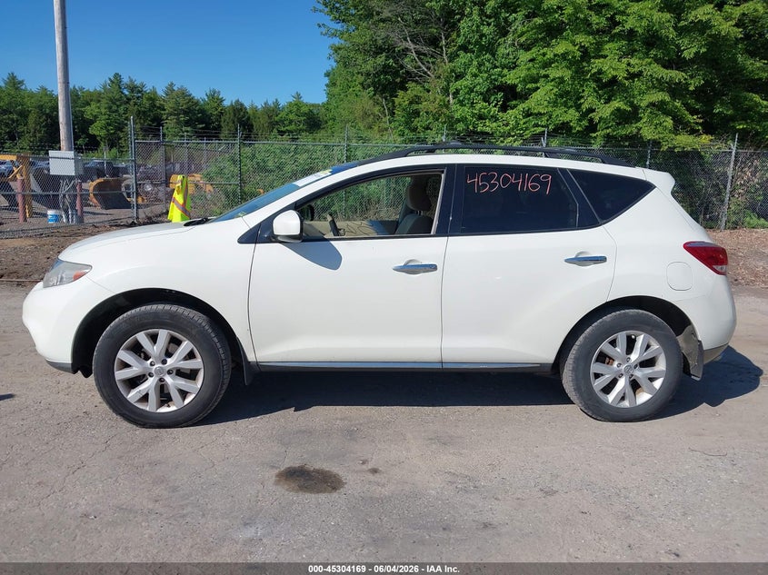 2011 Nissan Murano Sv VIN: JN8AZ1MW6BW169930 Lot: 45304169