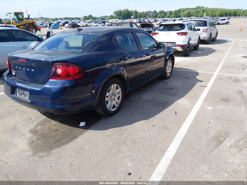 Vin: 1c3cdzab4dn690581, lot: 45802152, dodge avenger se 20134