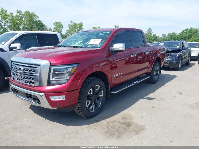 Vin: 1n6aa1ed3pn106990, lot: 45802220, nissan titan platinum reserve 4x4 20232