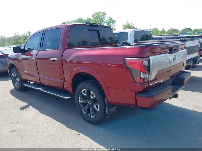 Vin: 1n6aa1ed3pn106990, lot: 45802220, nissan titan platinum reserve 4x4 20233