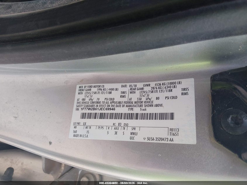 2018 FORD F-250 auction photo 7