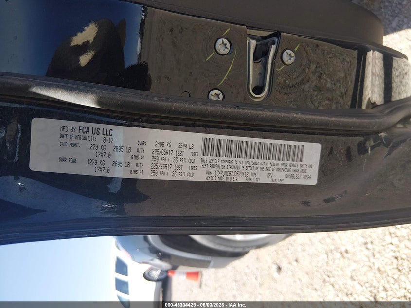 2018 JEEP CHEROKEE auction photo 7