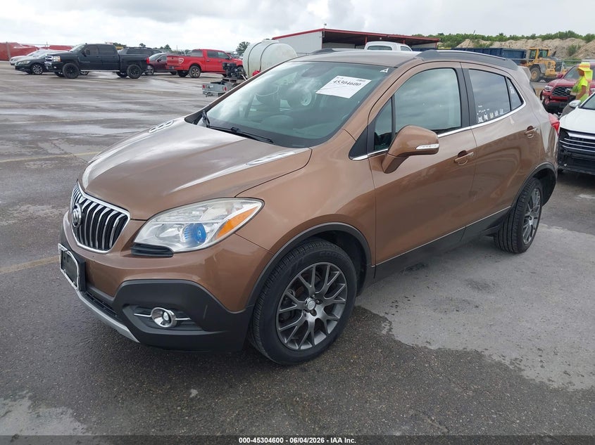 Vin: kl4cj2sm3gb568449, lot: 45802463, buick encore sport touring 20162