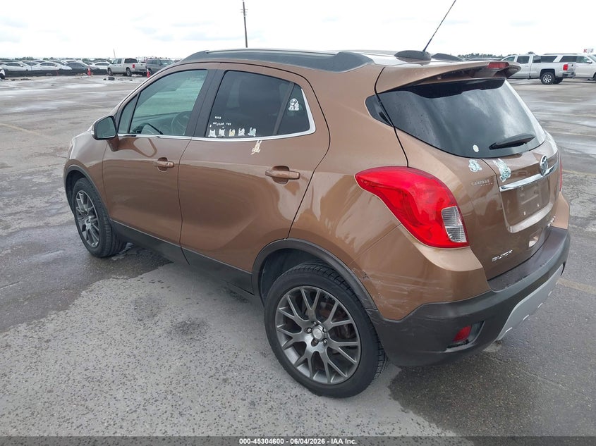 Vin: kl4cj2sm3gb568449, lot: 45802463, buick encore sport touring 20163