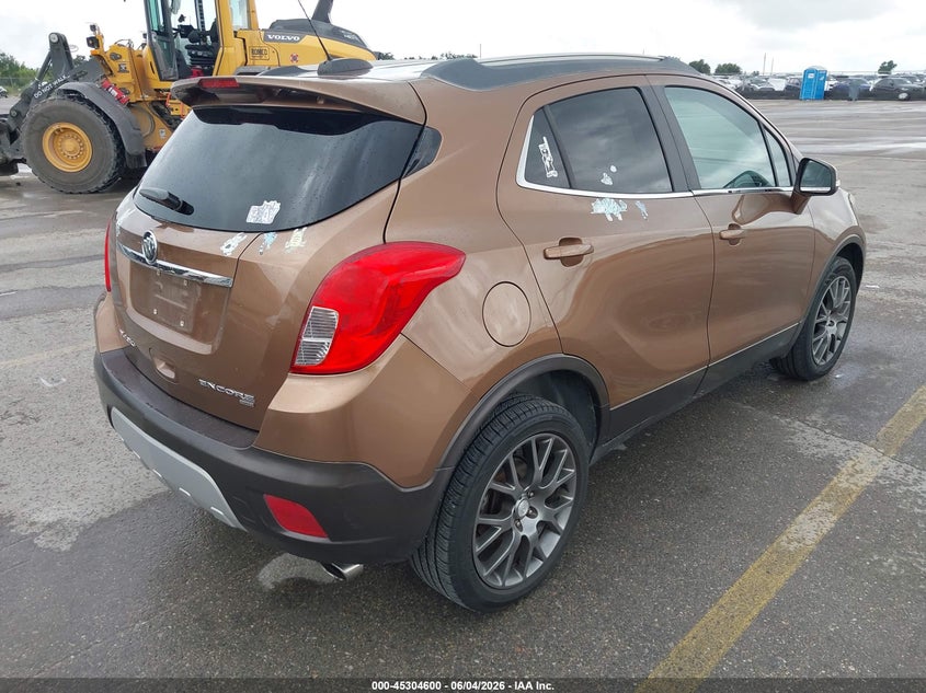 Vin: kl4cj2sm3gb568449, lot: 45802463, buick encore sport touring 20164