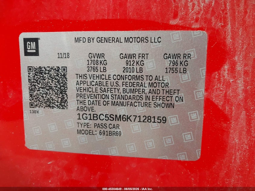 2019 CHEVROLET CRUZE LS · Фото 9