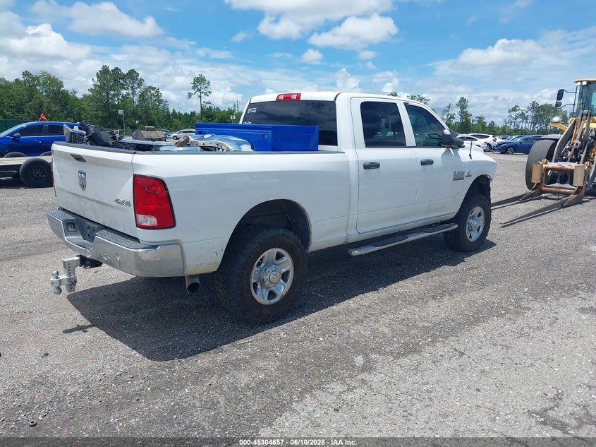 Vin: 3c6ur5cl4jg209367, lot: 45802520, ram 2500 tradesman  4x4 6'4 box 20184