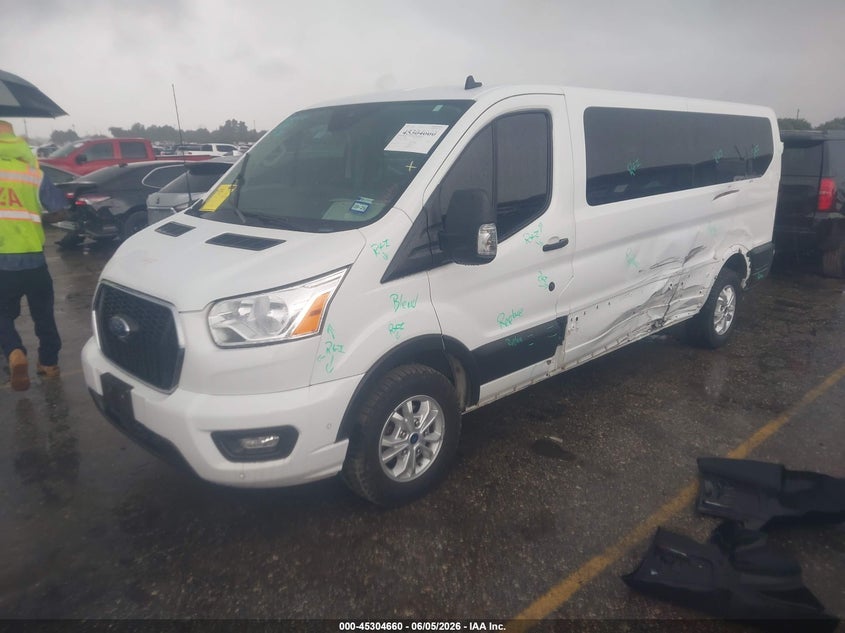 Vin: 1fbax2yg3mka23655, lot: 45802523, ford transit-350 passenger van xlt 20212