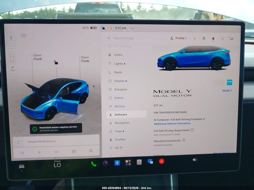 2026 TESLA MODEL Y ELECTRIC(VIN: 7SAYGDEE4TA670456