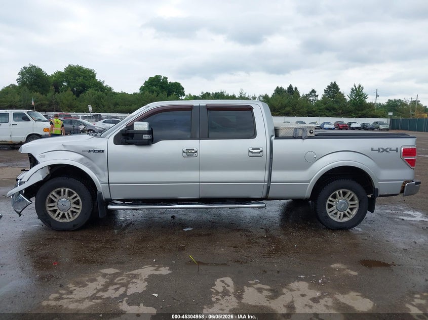2012 Ford F-150 5.0 Lariat silver Lot 111045304958 Vin 1FTFW1EF5CFC43218