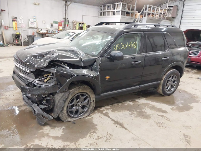 Vin: 3fmcr9d91prd35676, lot: 45802844, ford bronco sport badlands 20232