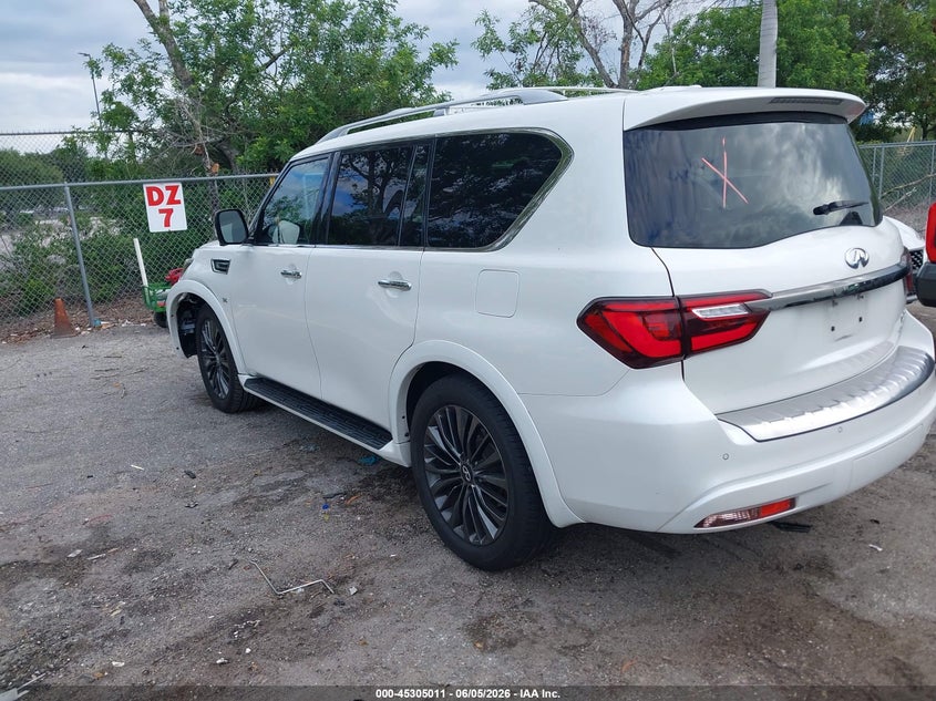 Vin: jn8az2nf6l9702881, lot: 45802874, infiniti qx80 luxe 20203