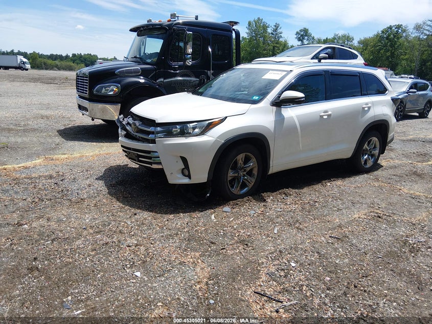 Vin: 5tddzrfh0js866434, lot: 45802884, toyota highlander limited platinum 20182